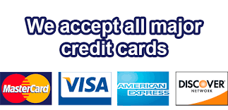 credit cards accept